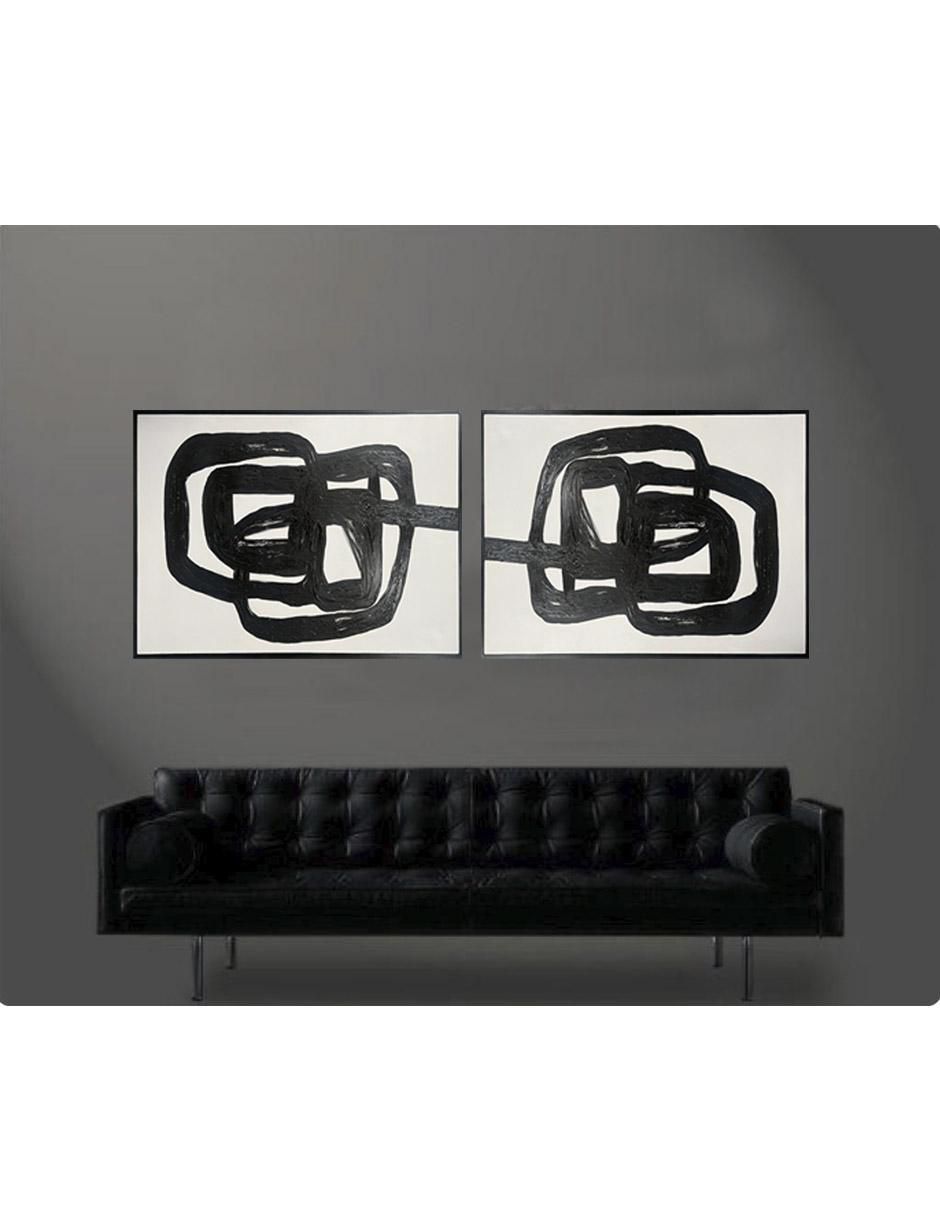 Set pinturas técnica mixta Black & White 4