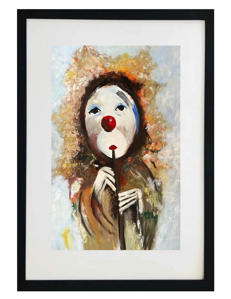 Pintura Payasito técnica acrílico