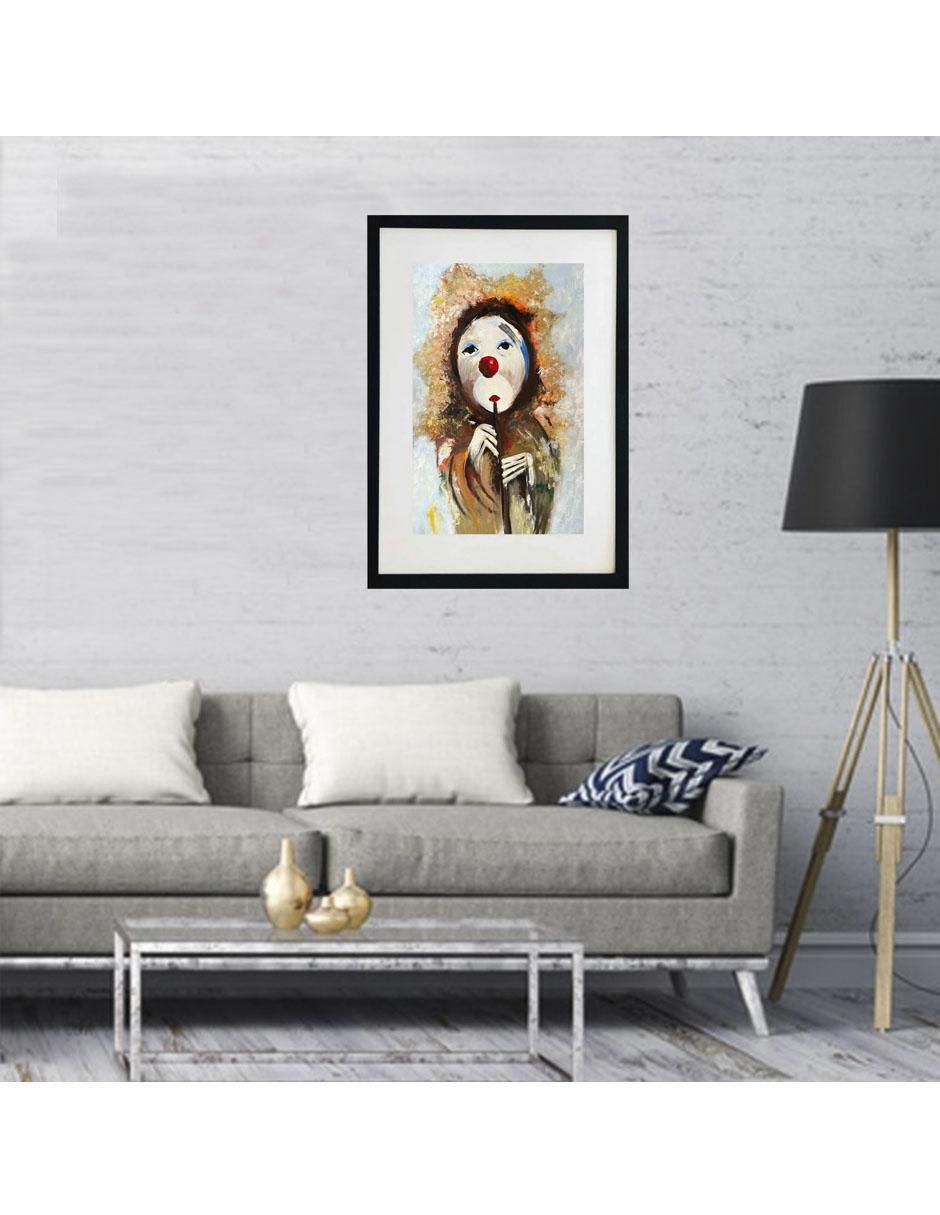 Pintura Payasito técnica acrílico 2