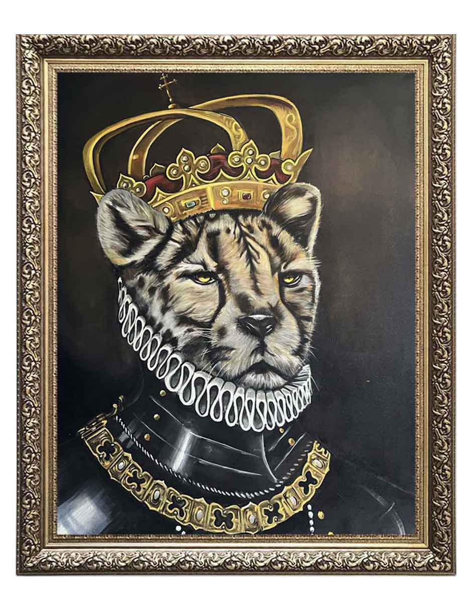 Pintura King Lion técnica óleo Pintura King Lion técnica óleo