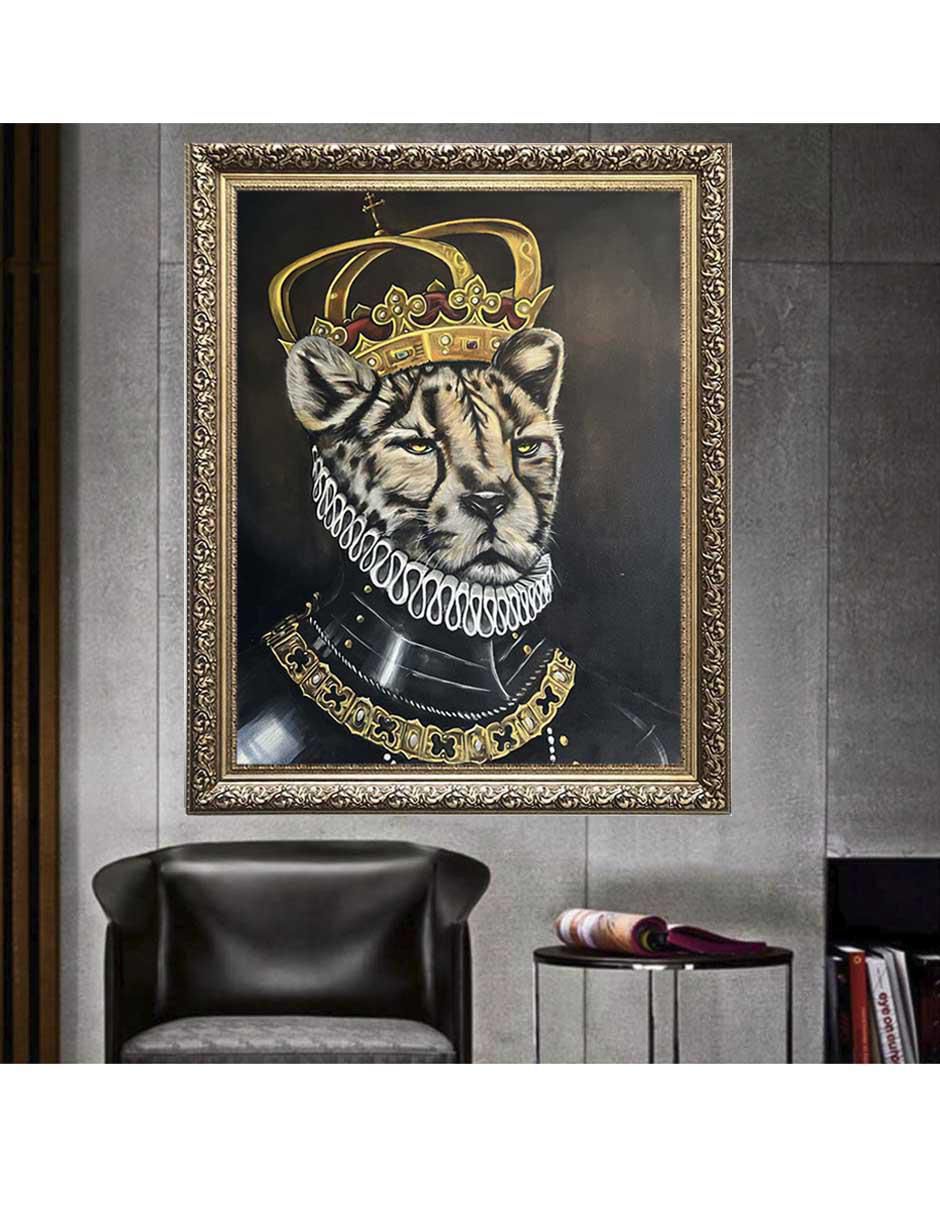 Pintura King Lion técnica óleo 3