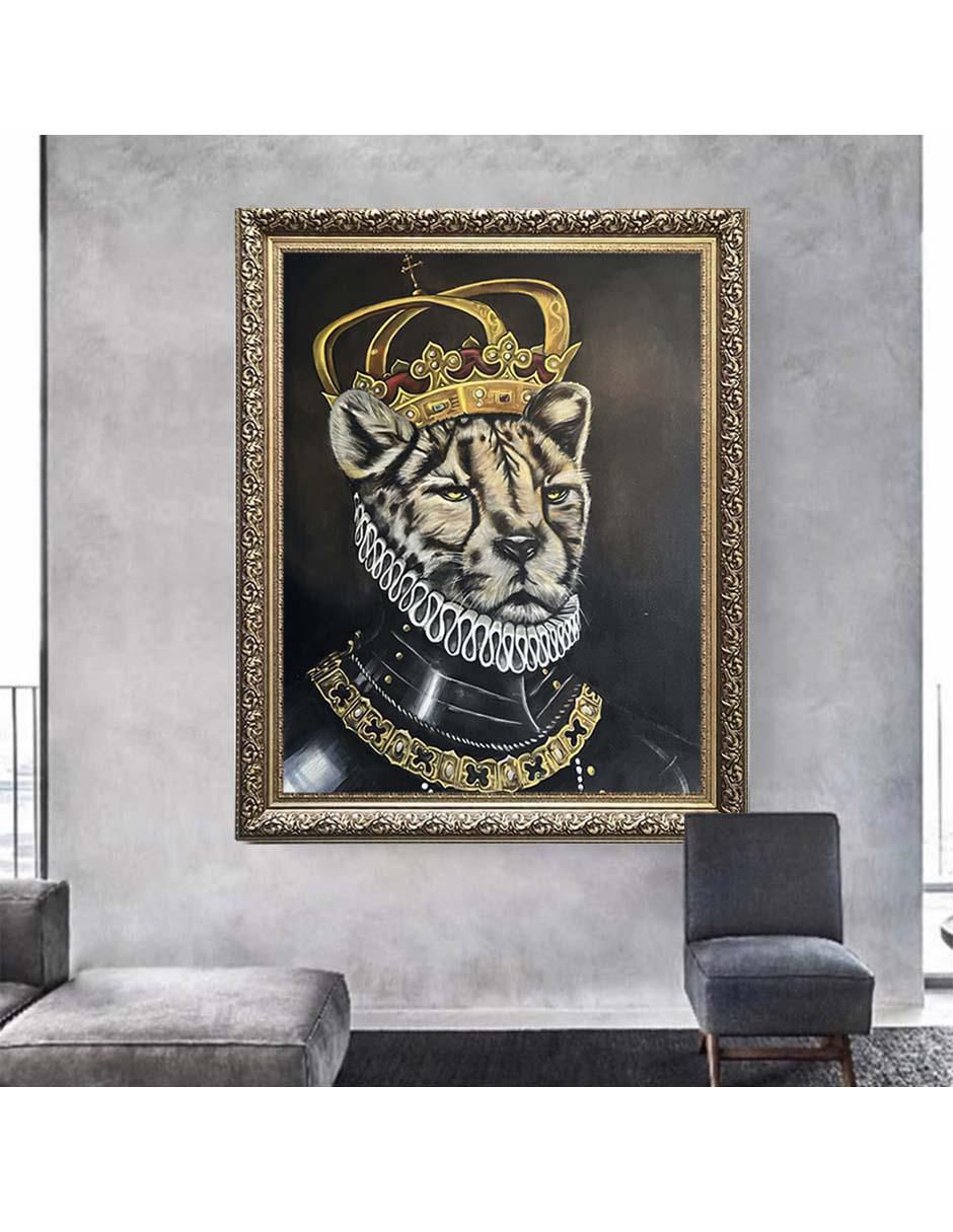 Pintura King Lion técnica óleo 2