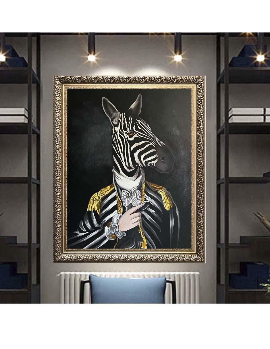 Pintura Lord Zebra técnica óleo 4