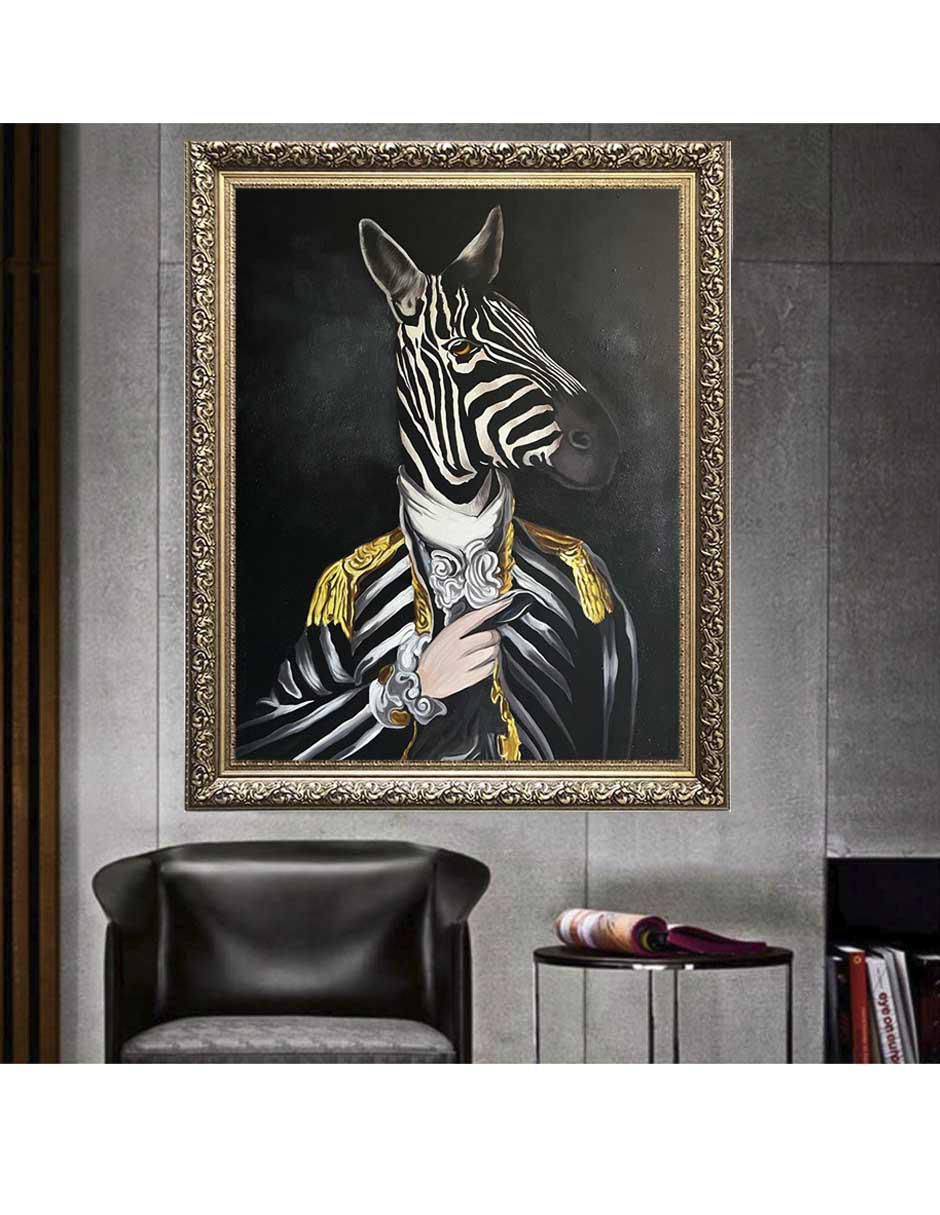 Pintura Lord Zebra técnica óleo 3
