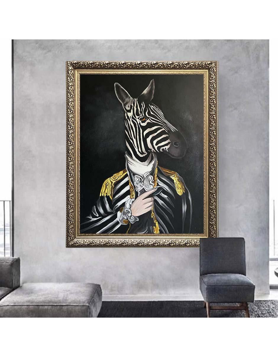 Pintura Lord Zebra técnica óleo 2