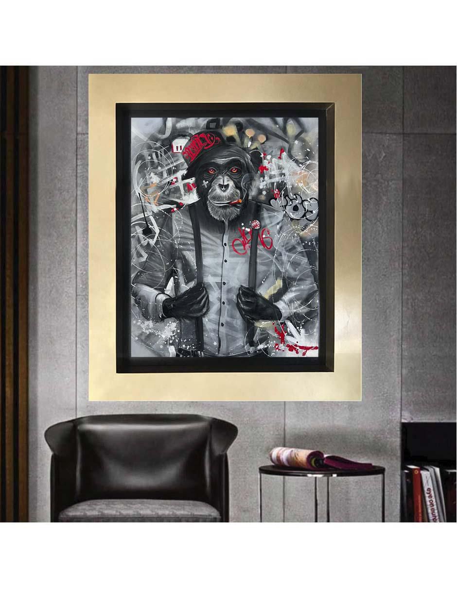 Pintura Go Weeda técnica mixta 3