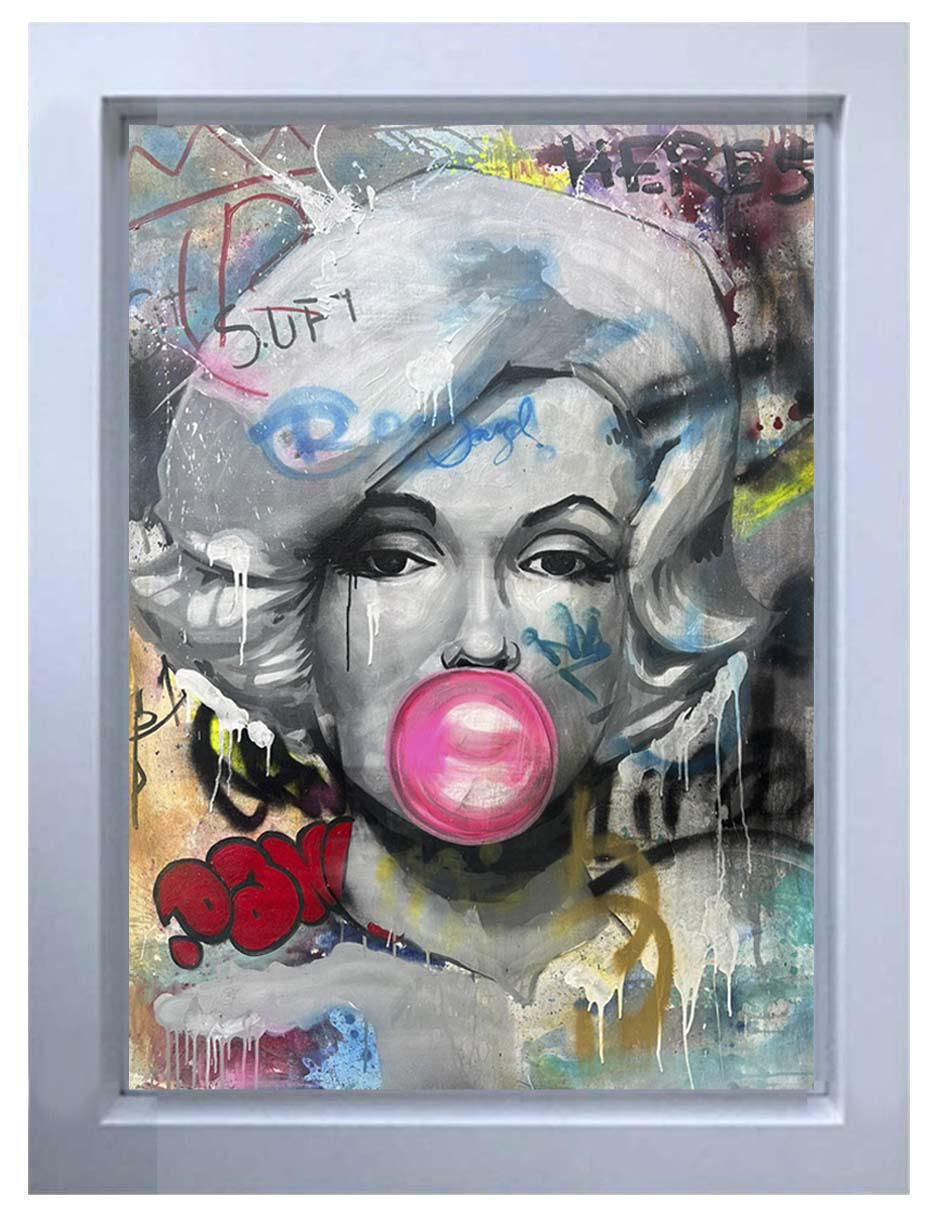 Pintura Marilyn Monroe técnica mixta