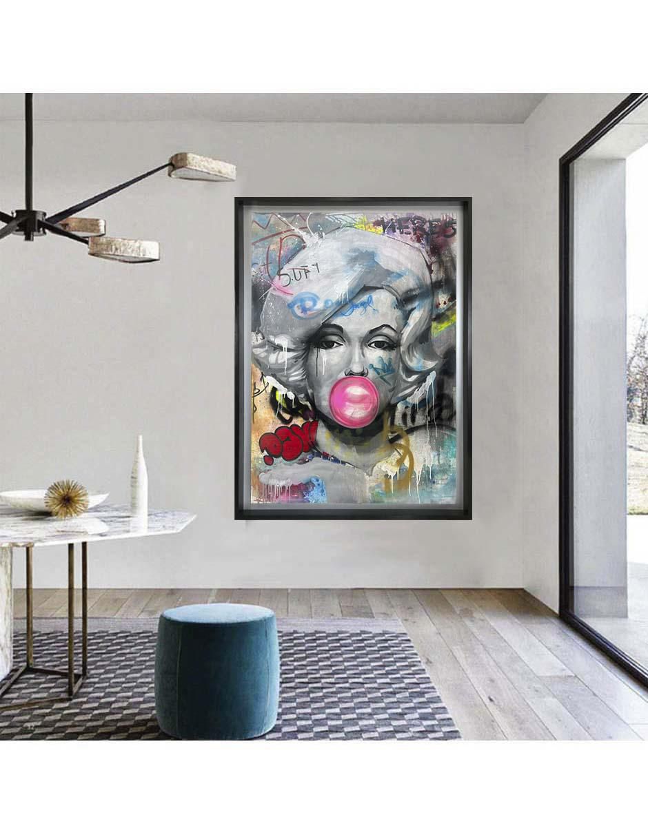 Pintura Marilyn Monroe técnica mixta 3