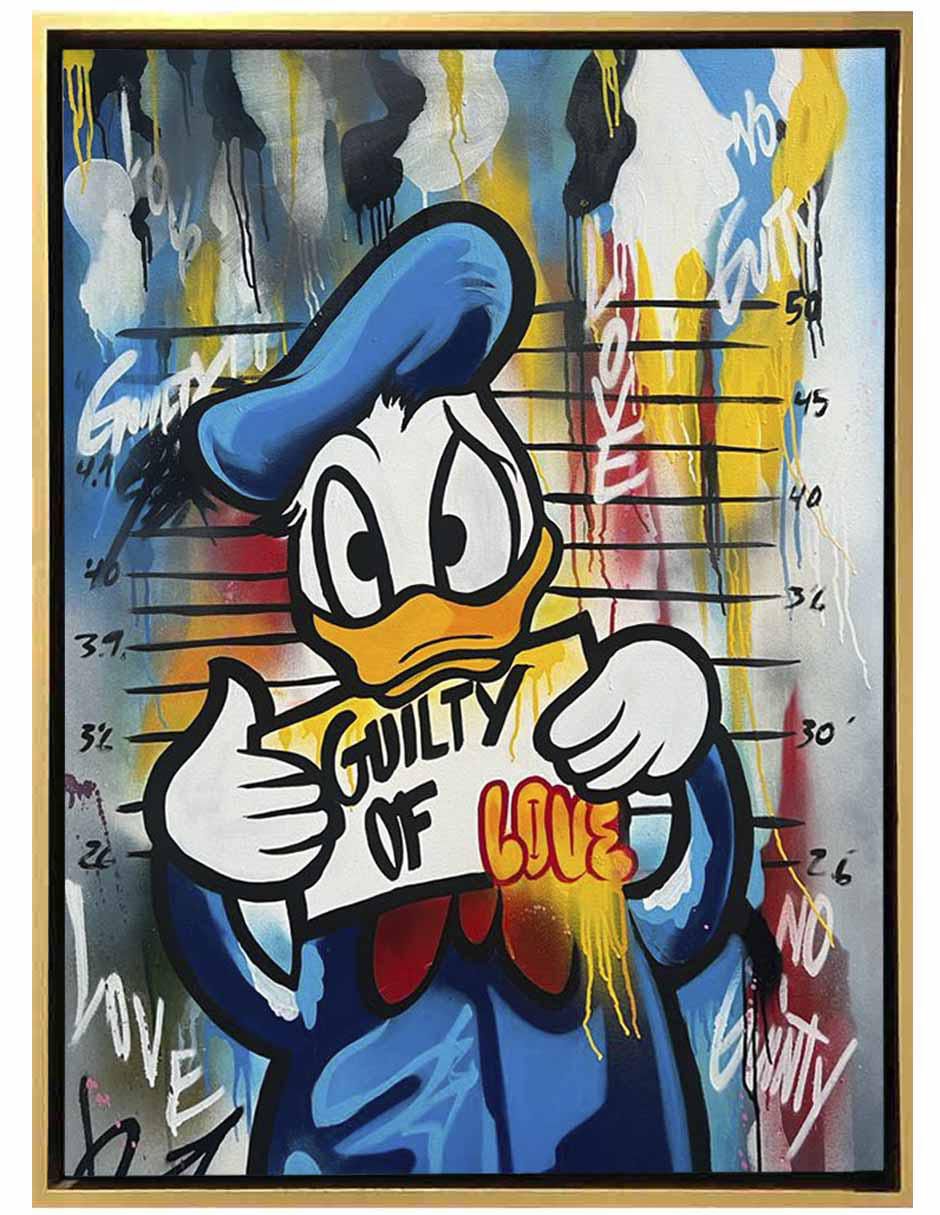 Pintura GuilT of Love técnica mixta Donald Pintura GuilT of Love técnica mixta Donald