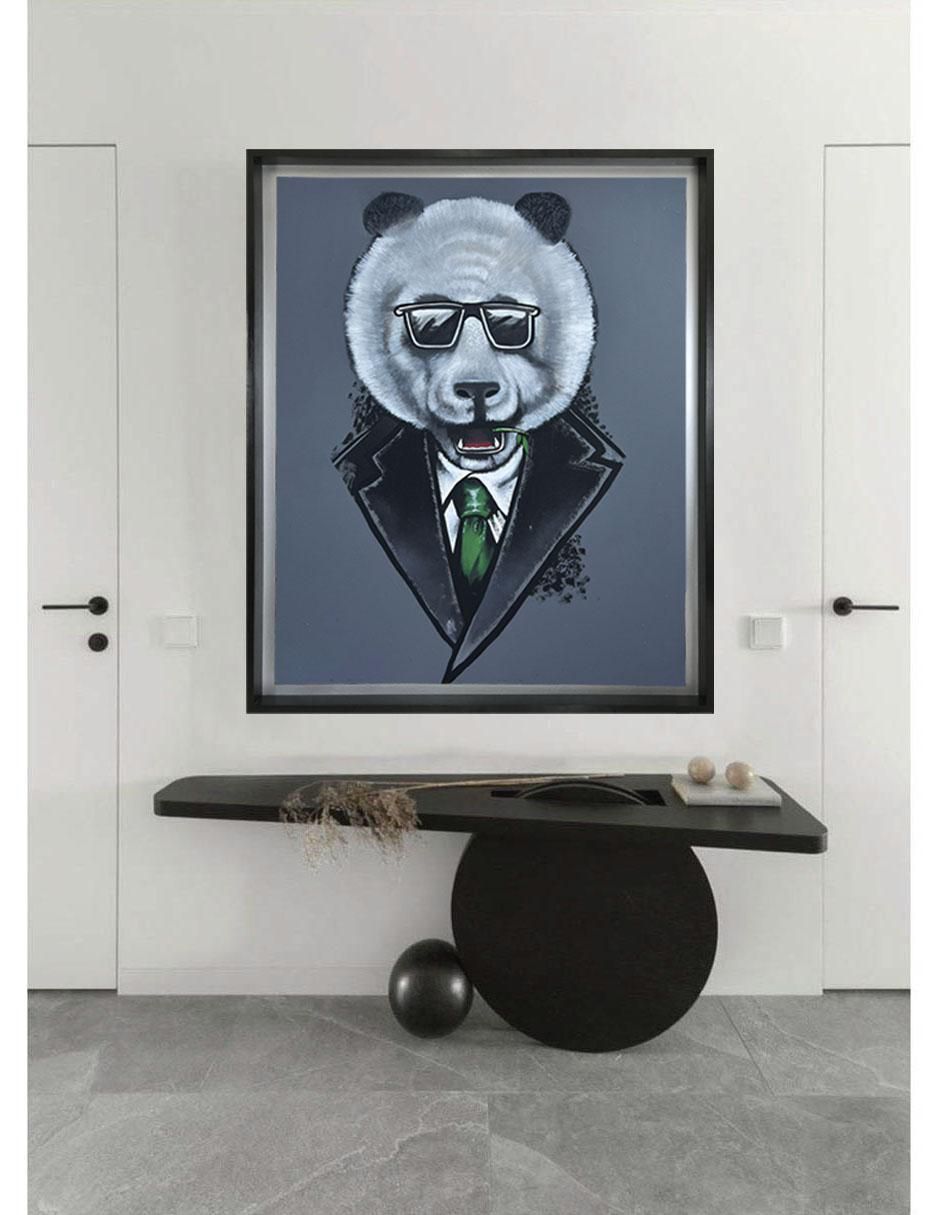 Pintura Mr. Panda técnica mixta MilleniArt 2