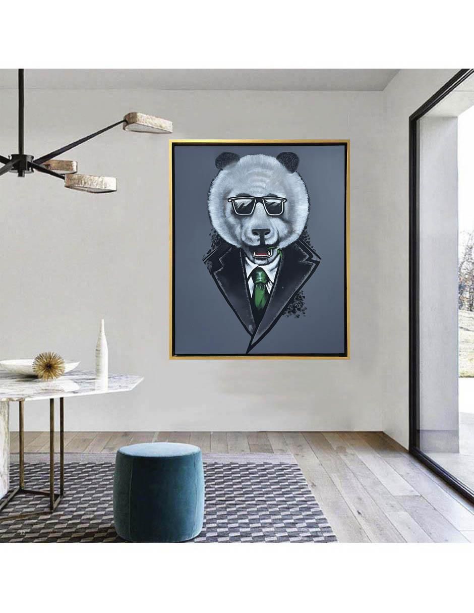 Pintura Mr. Panda técnica mixta Milleniart 4