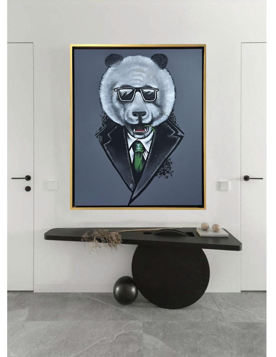 Pintura Mr. Panda técnica mixta Milleniart 2