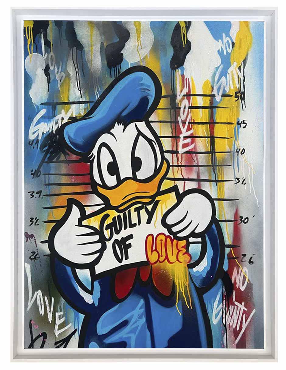 Pintura Donald técnica mixta Milleniart Pintura Donald técnica mixta Milleniart