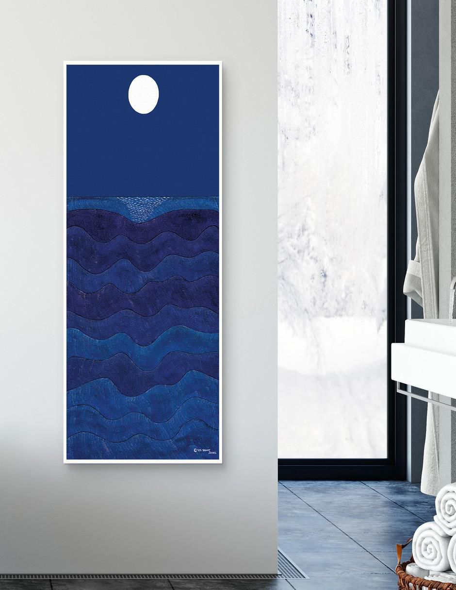 Pintura Paisaje De Luna Llena técnica mixta Paisaje De Luna Llena 2