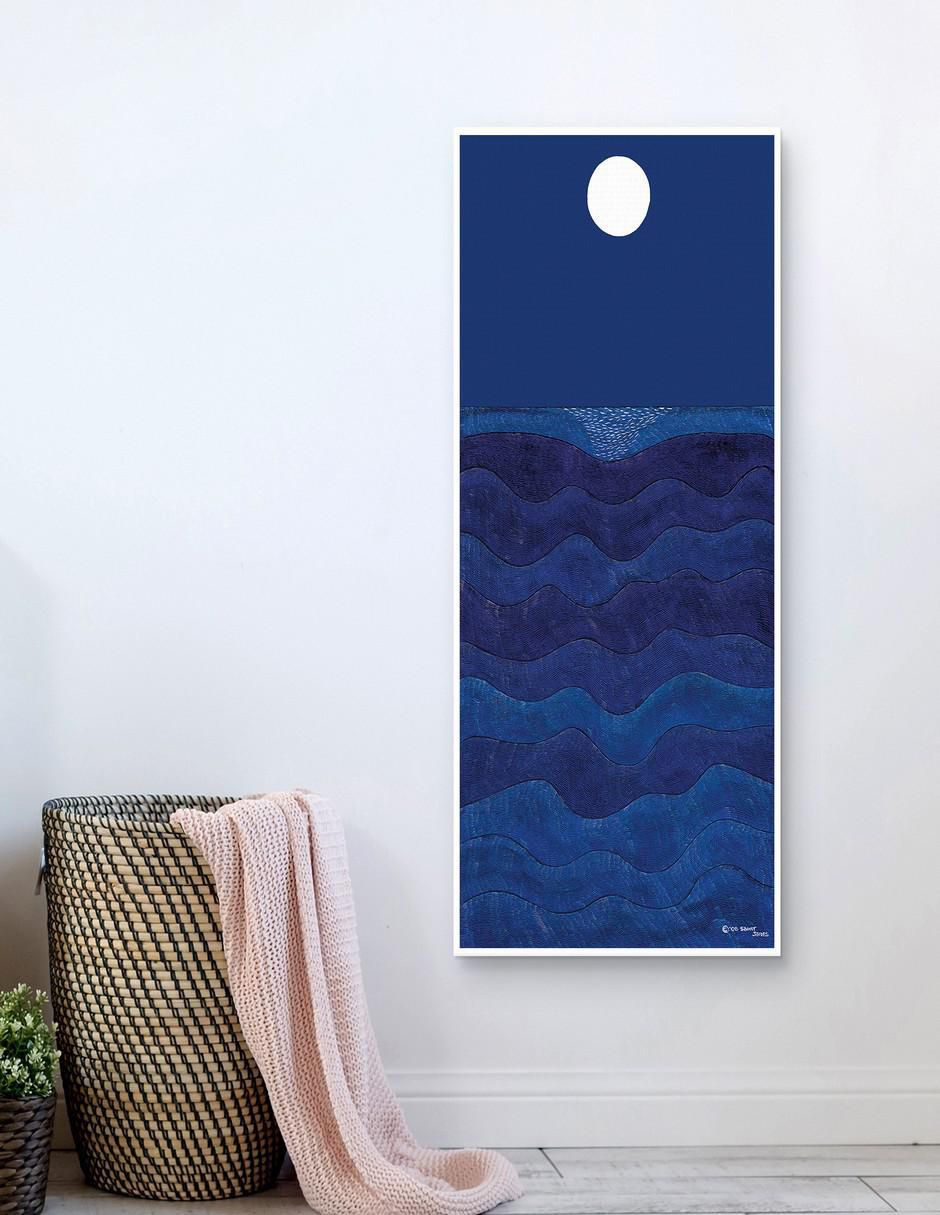 Pintura Paisaje De Luna Llena técnica mixta Paisaje De Luna Llena 3