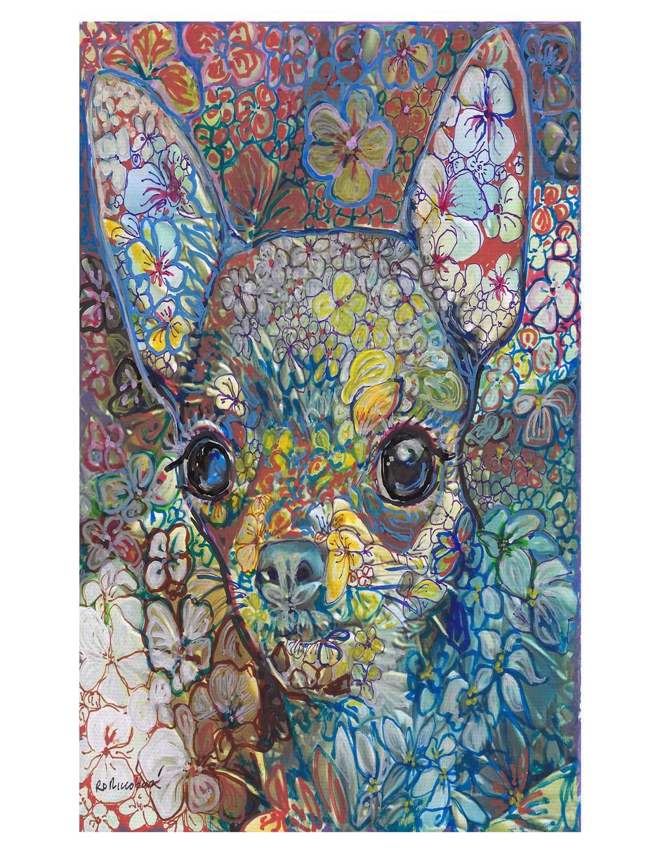 Pintura Chihuahua técnica mixta Chihuahua 3