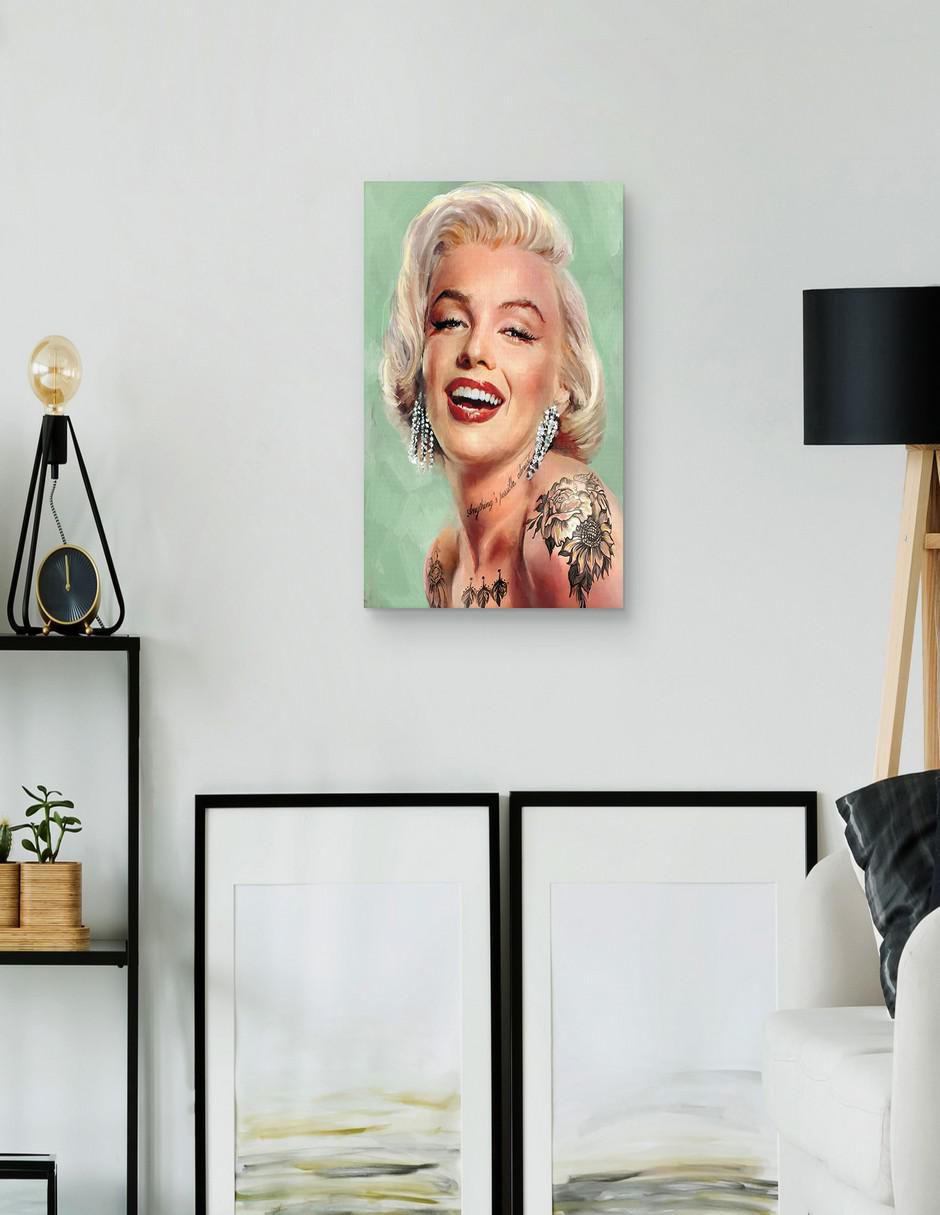 Pintura Marilyn Tatuada técnica mixta Marilyn Tatuada 3