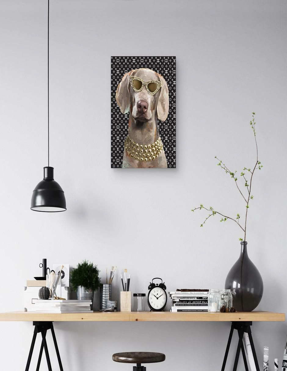 Pintura Doggie Diva II técnica mixta 3