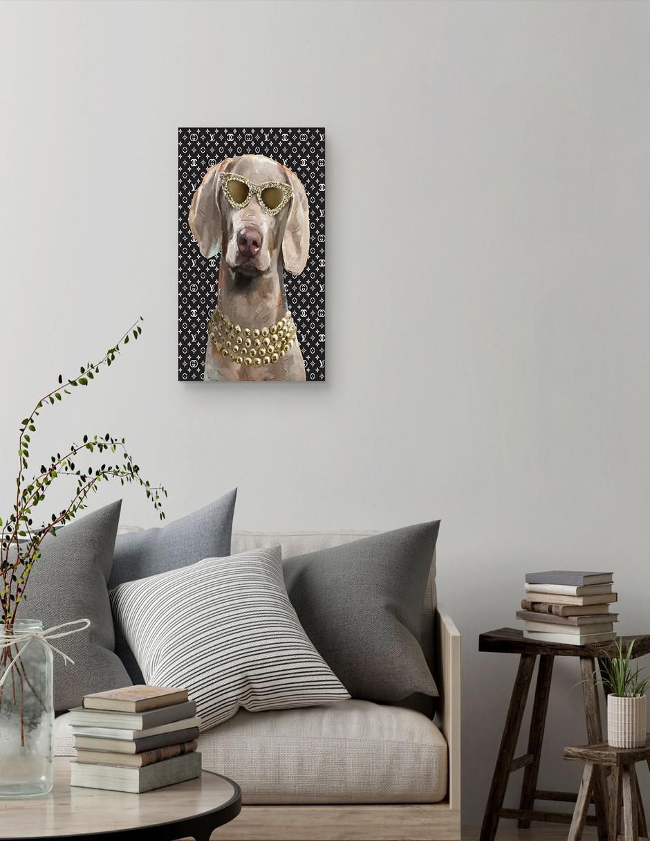 Pintura Doggie Diva II técnica mixta 2