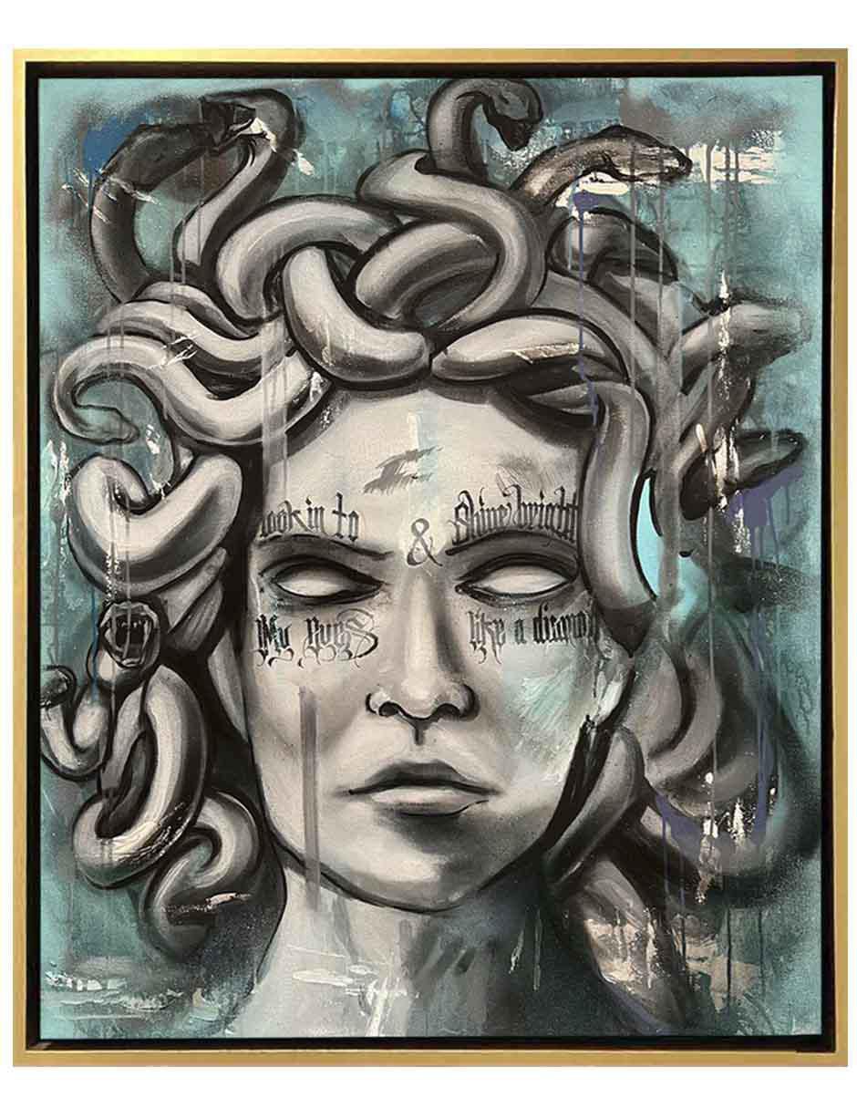 Pintura Medusa técnica mixta Medusa Pintura Medusa técnica mixta Medusa
