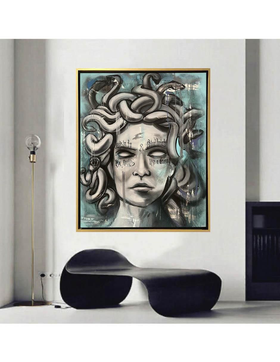 Pintura Medusa técnica mixta Medusa 2