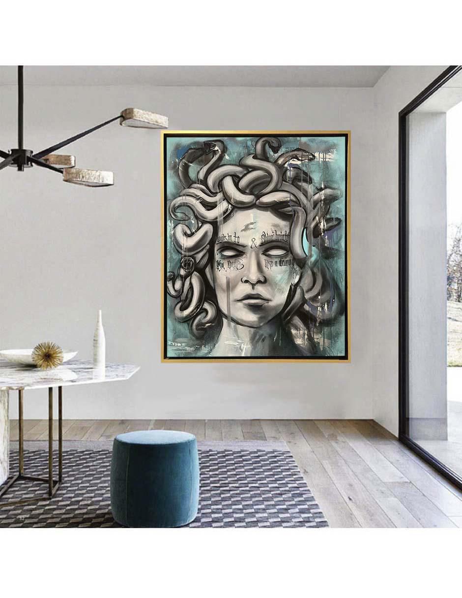 Pintura Medusa técnica mixta Medusa 3