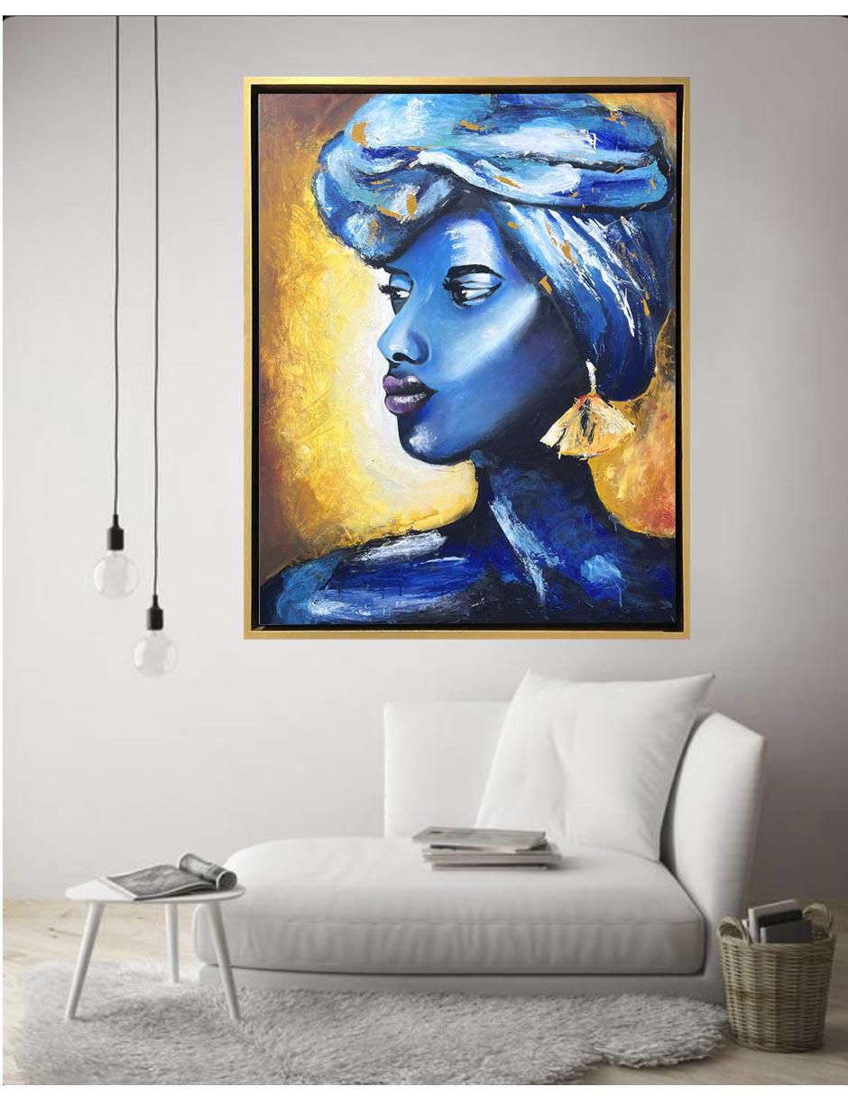 Pintura African Woman técnica mixta Africana 4