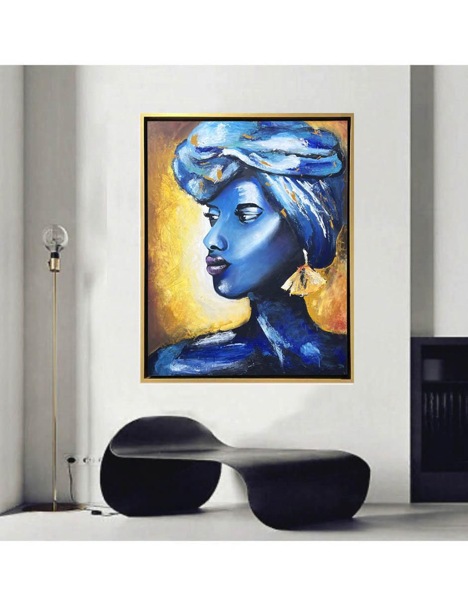 Pintura African Woman técnica mixta Africana 3