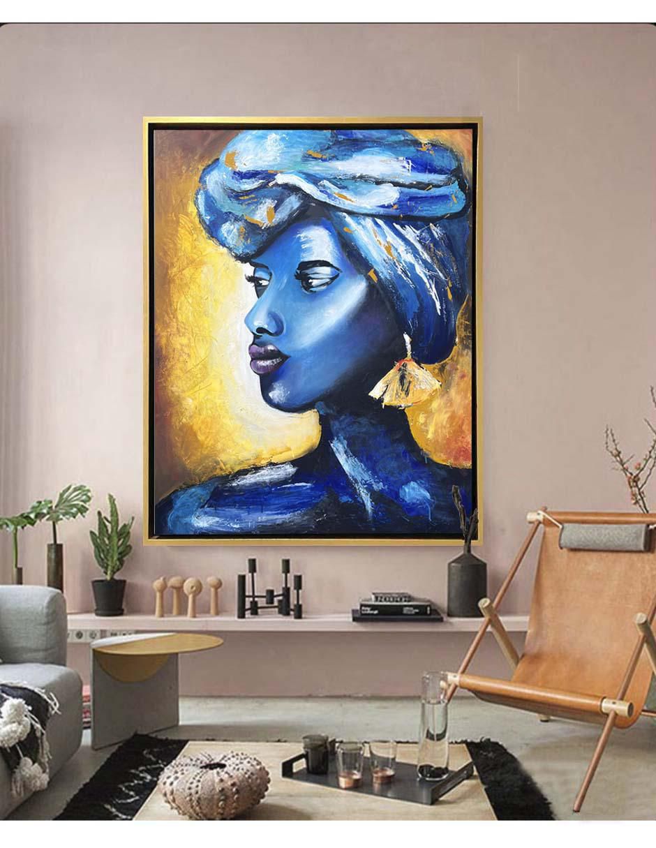 Pintura African Woman técnica mixta Africana 2
