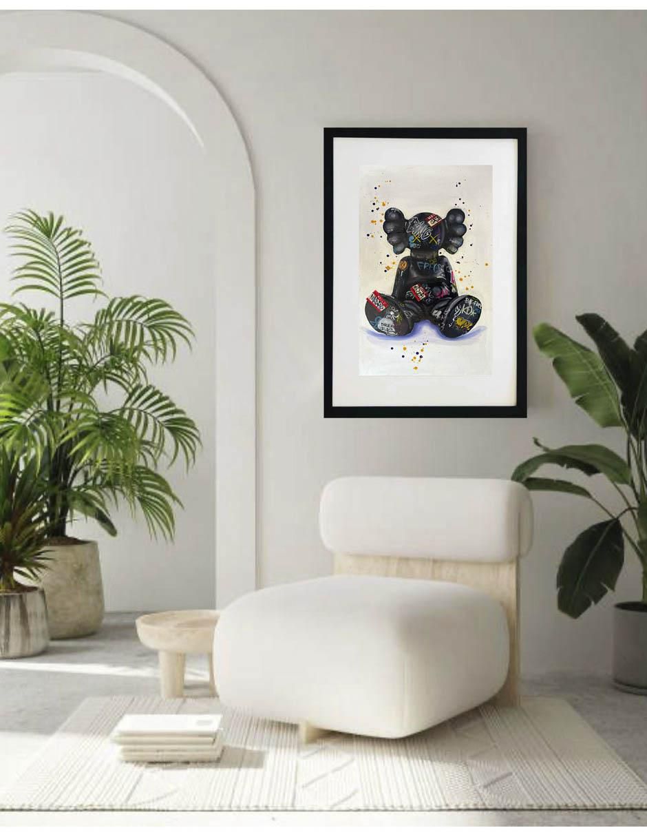 Pintura Kaws técnica mixta 4