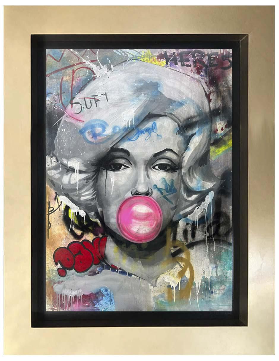 Pintura Marilyn Monroe técnica mixta Pintura Marilyn Monroe técnica mixta