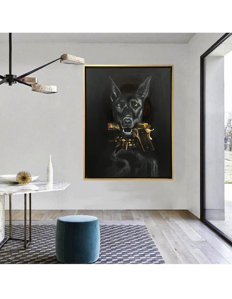 Pintura Bad Dog técnica mixta AnimalArt 3