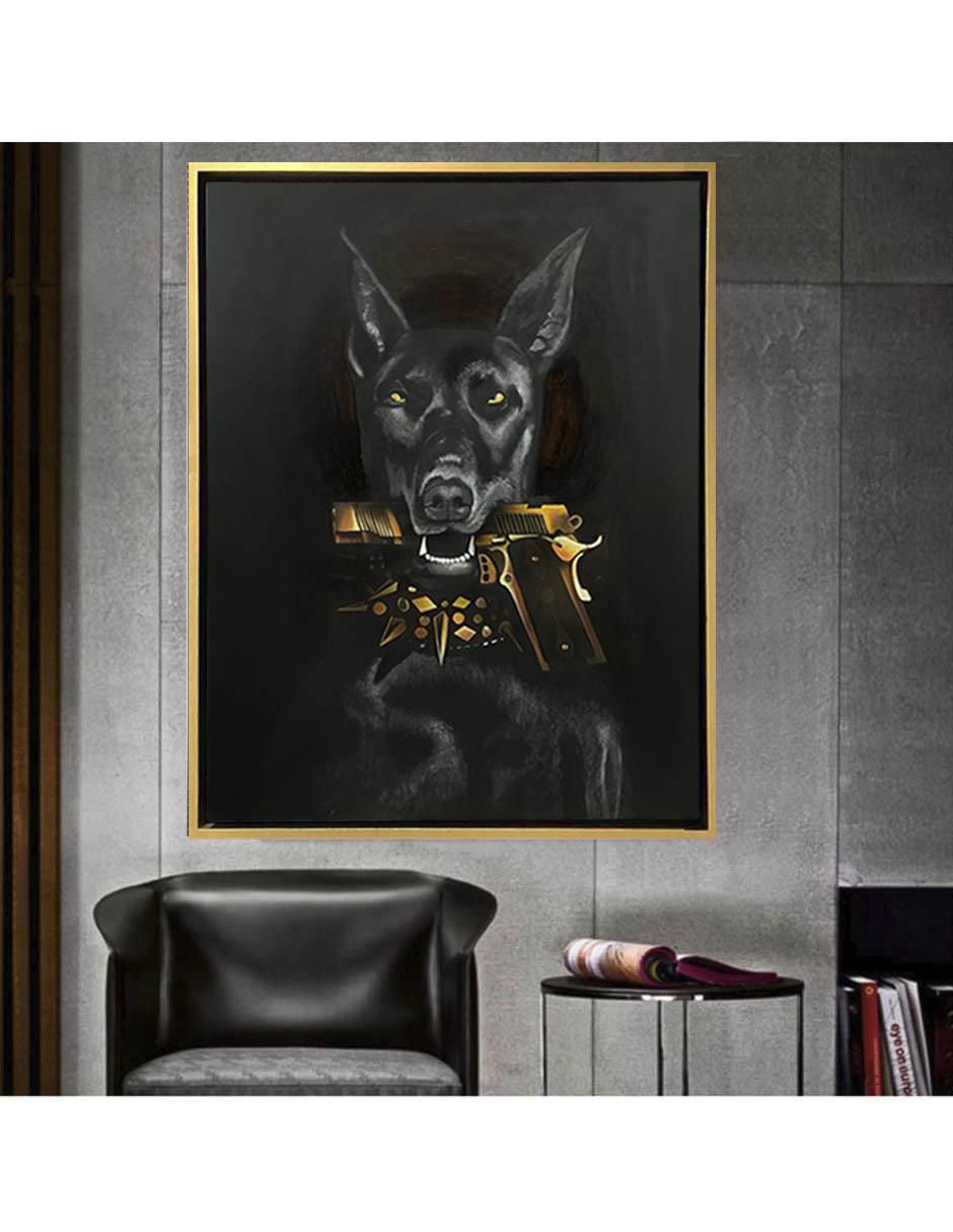 Pintura Bad Dog técnica mixta AnimalArt 2