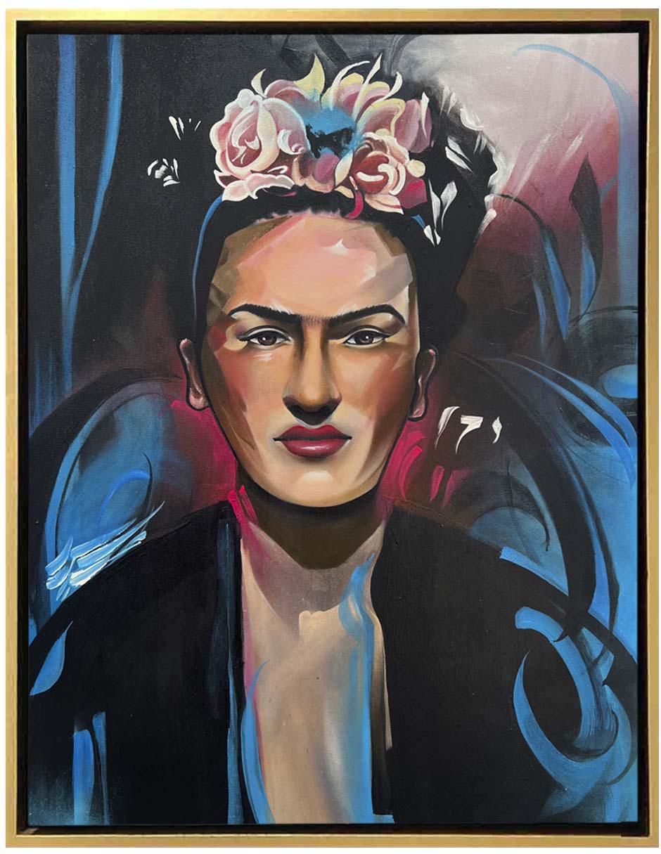 Pintura Frida Kahlo técnica mixta Frida Kahlo
