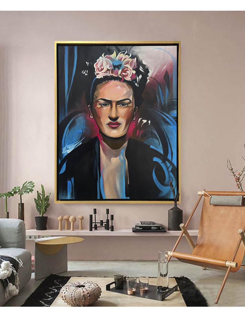 Pintura Frida Kahlo técnica mixta Frida Kahlo 2