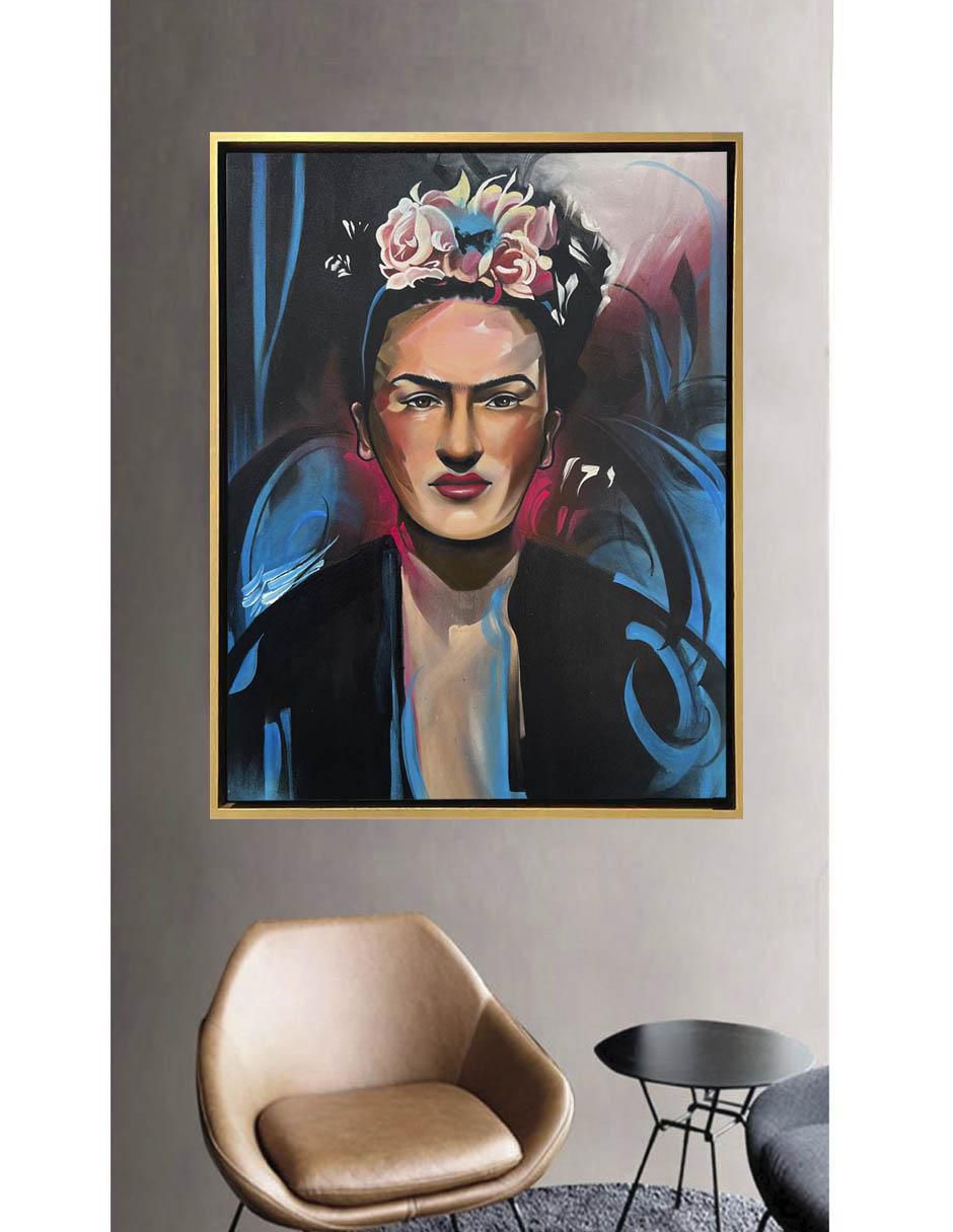 Pintura Frida Kahlo técnica mixta Frida Kahlo 3