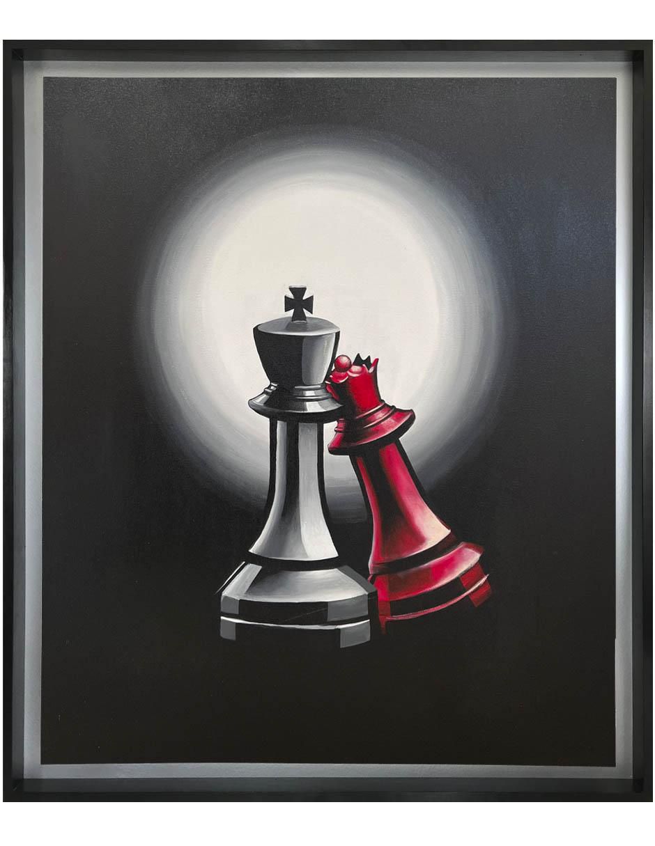 Pintura Ajedrez técnica acrílico Ajedrez
