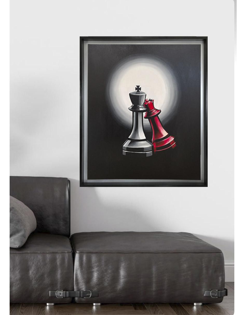Pintura Ajedrez técnica acrílico Ajedrez 3