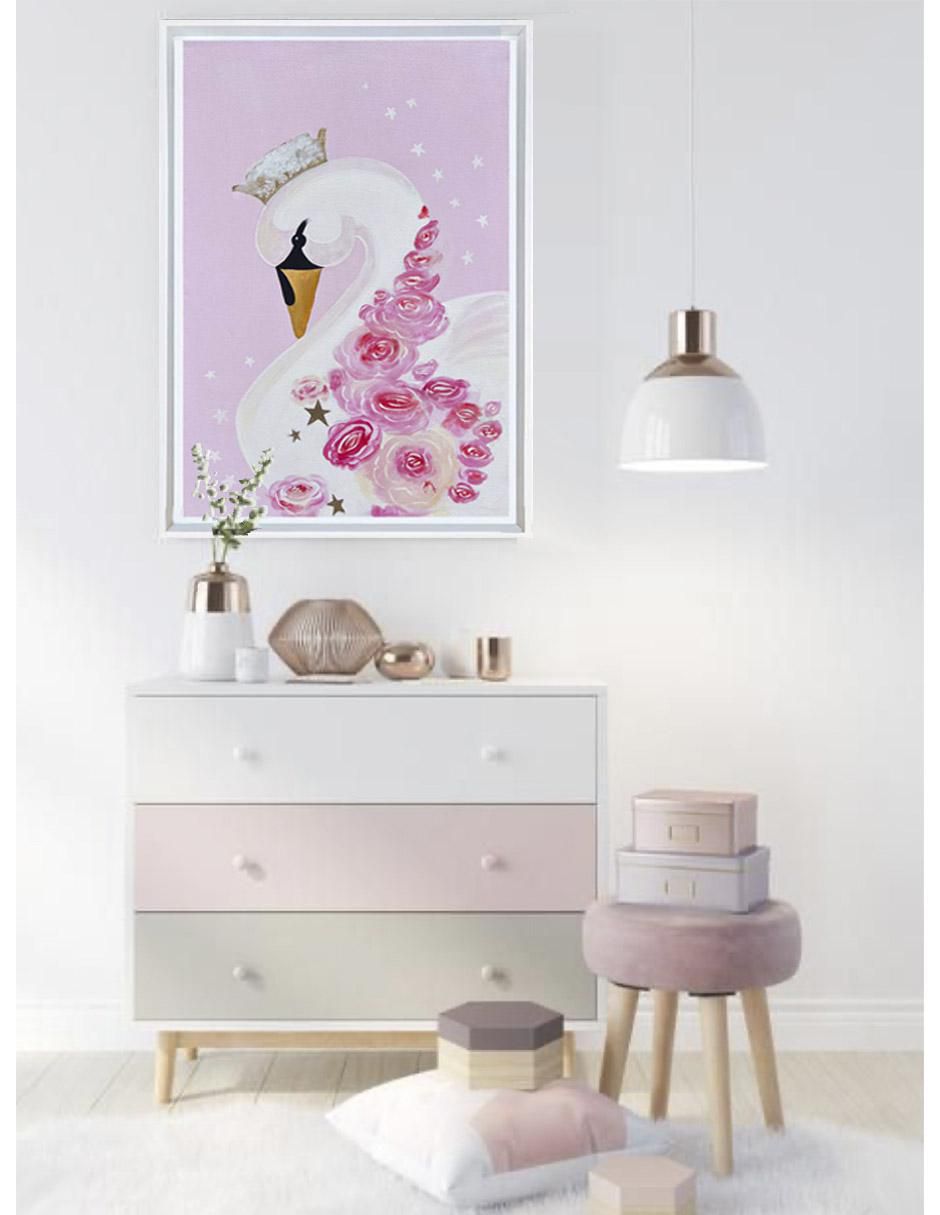 Pintura El Lago De Los Cisnes Iii ( Hecha Totalmente A Mano) técnica acrílico 2