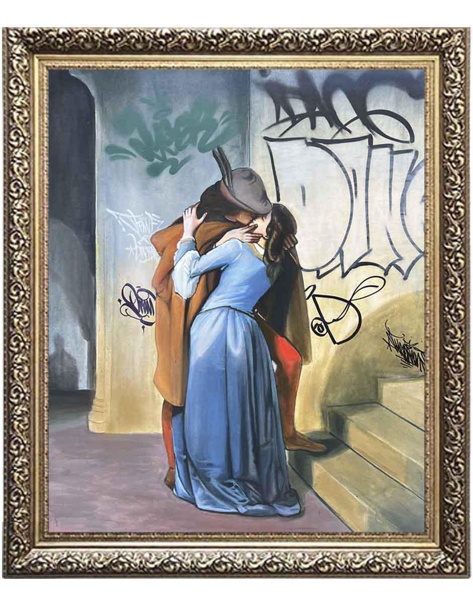 Pintura El Callejón Del Beso ( Elaborada Totalmente A Mano) técnica mixta