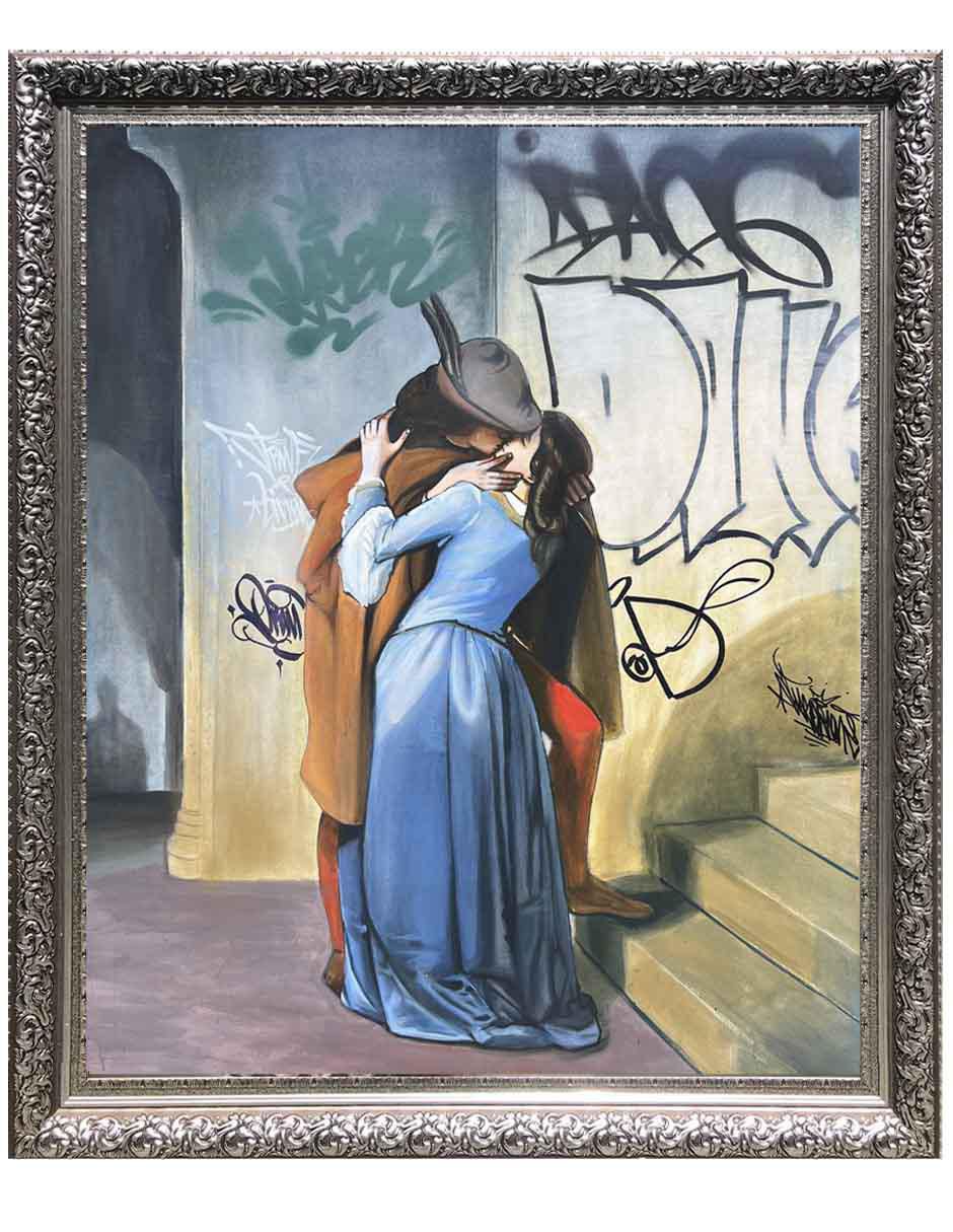 Pintura Callejón Del Beso ( Elaborada Totalmente A Mano) técnica mixta Francés