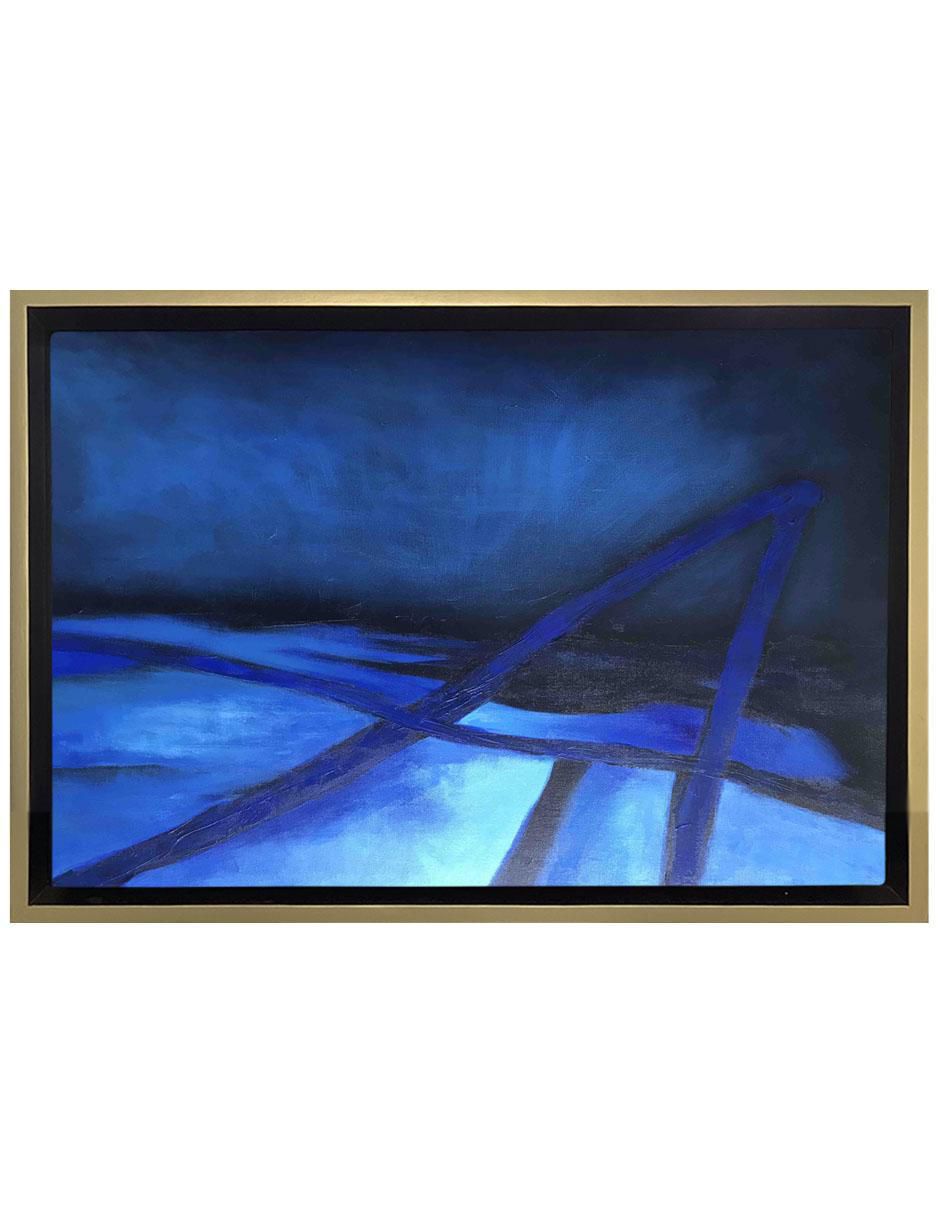 Pintura Azul Eléctrico Elaborada Totalmente A Mano técnica mixta 2