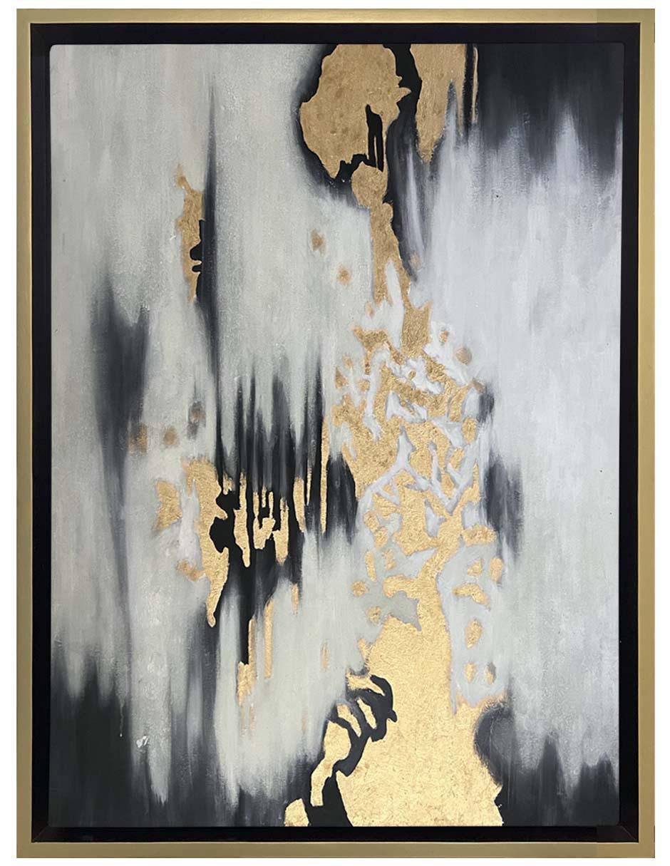 Pintura Lluvia De Oro ( Elaborada Totalmente A Mano) técnica mixta 4