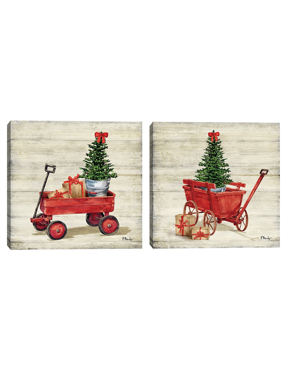 Pintura Vagon De Navidad técnica mixta Vagon De Navidad