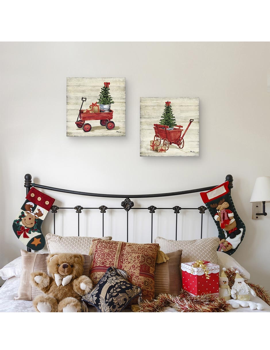 Pintura Vagon De Navidad técnica mixta Vagon De Navidad 2