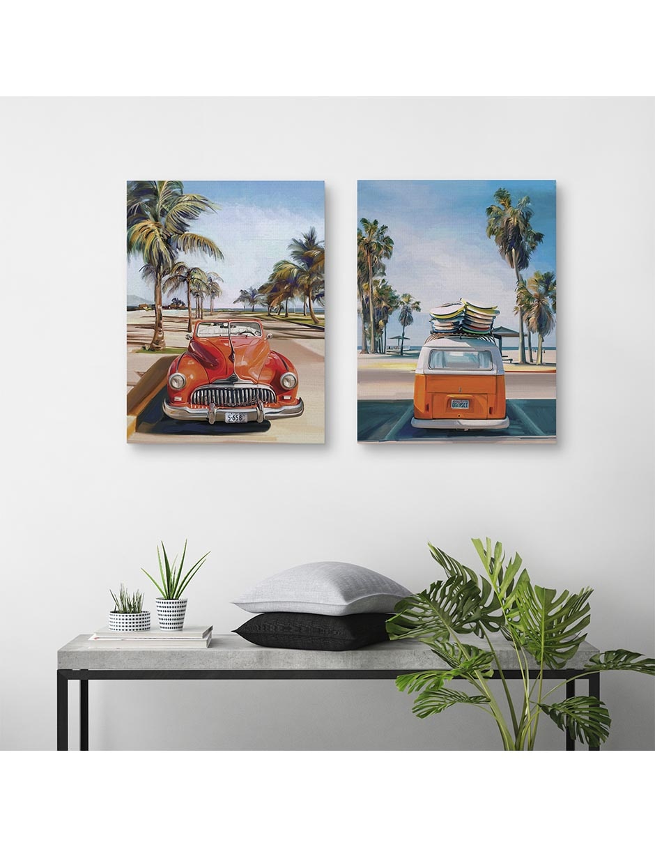 Pintura Dia De Playa Retro I técnica mixta Dia De Playa Retro I 2