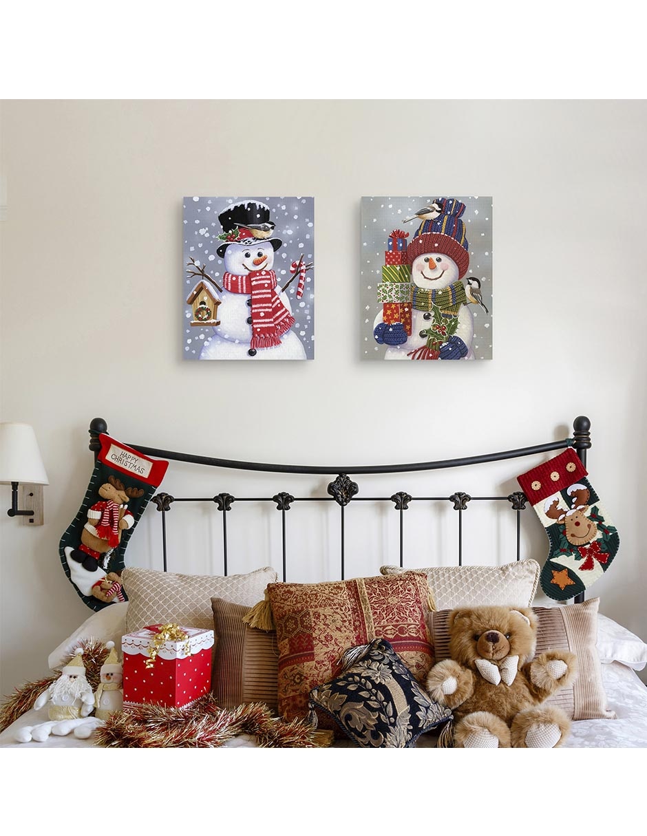 Pintura Muñeco De Nieve técnica mixta Muñeco De Nieve 2
