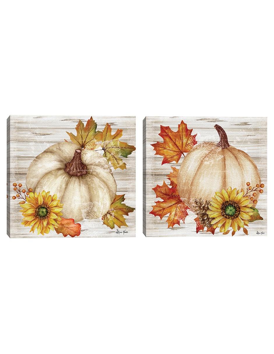 Pintura Cuadrado De Otoño técnica mixta