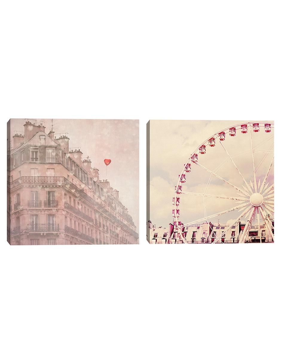 Pintura Corazón París técnica mixta Corazón París