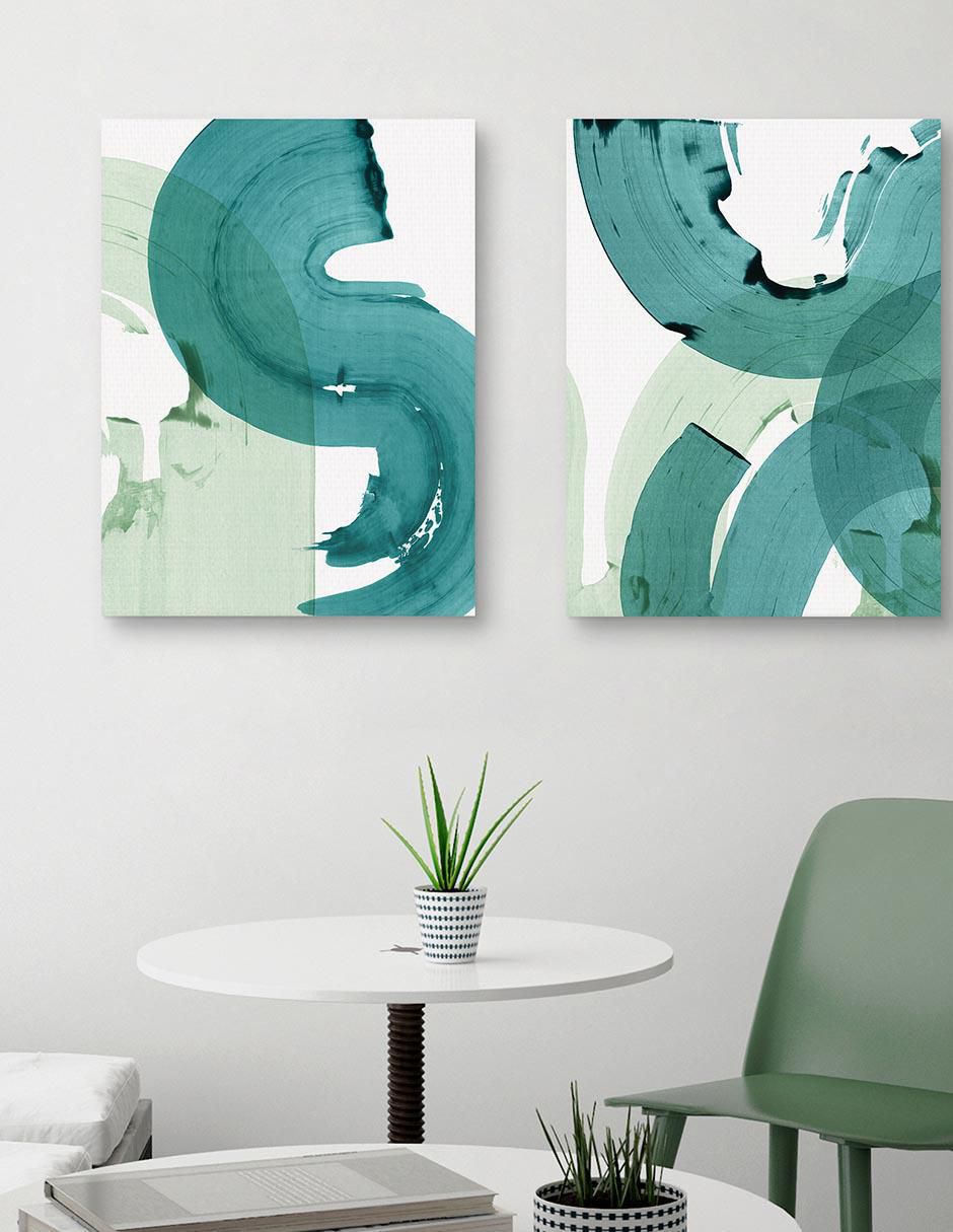 Pintura Movimiento Verde I técnica mixta Movimiento Verde I 4